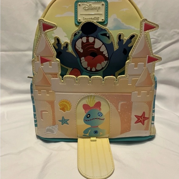 Disney Loungefly Stitch Sandcastle Backpack and Wallet Set - Picture 2 of 9